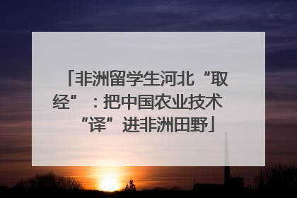 非洲留学生河北“取经”：把中国农业技术“译”进非洲田野