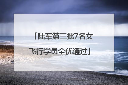 陆军第三批7名女飞行学员全优通过