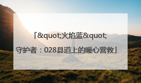 "火焰蓝"守护者：028县道上的暖心营救