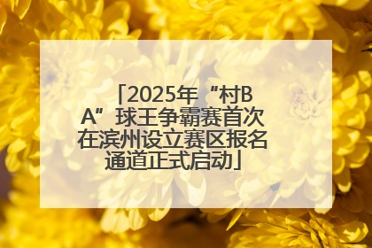 2025年“村BA”球王争霸赛首次在滨州设立赛区报名通道正式启动