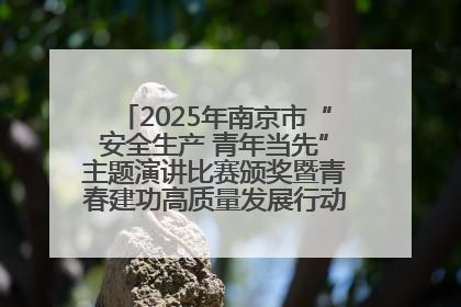 2025年南京市“安全生产 青年当先”主题演讲比赛颁奖暨青春建功高质量发展行动出征仪式举行