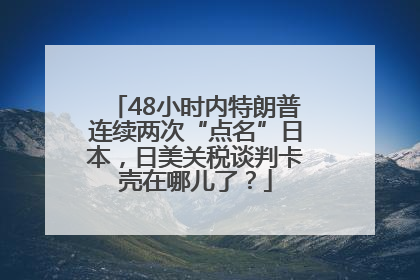 48小时内特朗普连续两次“点名”日本，日美关税谈判卡壳在哪儿了？