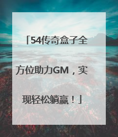 54传奇盒子全方位助力GM，实现轻松躺赢！