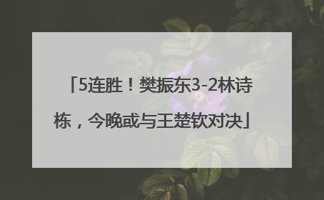 5连胜！樊振东3-2林诗栋，今晚或与王楚钦对决